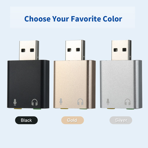 Tarjeta De Sonido Externa Usb 7.1 Usb A Micrófono De Auricul
