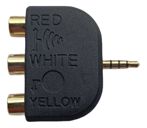 Conector De Audio Y Video Convertidor De 3.5 Mm Trrs A 3rca