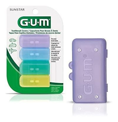 Gum-152rf Toothbrush Covers For Travel, Home, Or Camping, 4