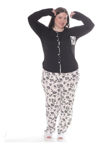 Imagen 3 de 6 de Pijama Talles Grandes Mujer Art 618