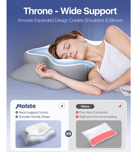 Almohada Cervical Ergonómica Molste Jym-053 12.19 Cm