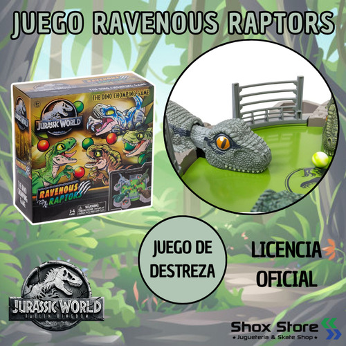 Juego De Mesa Jurassic World Ravenous Raptors Dinosaurios