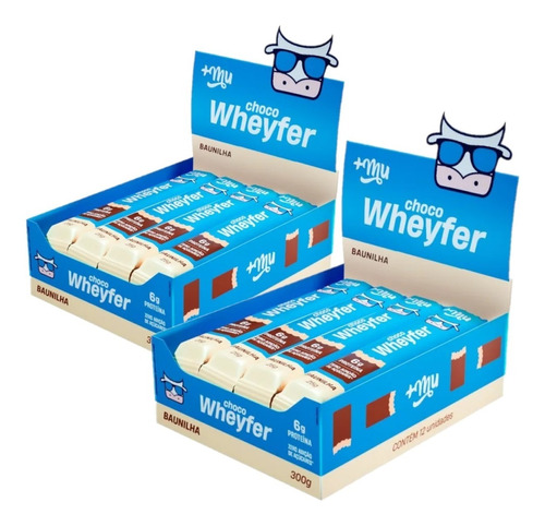 Barrinha Proteína Choco Wheyfer Baunilha (25g) 24un Mais Mu