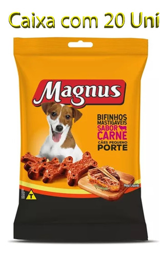 Kit Com 20: Magnus Bifinho Porte Pequeno Carne 60g