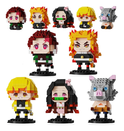 Conjunto De Edificios De Figuras Con Temática De Anime De 5,