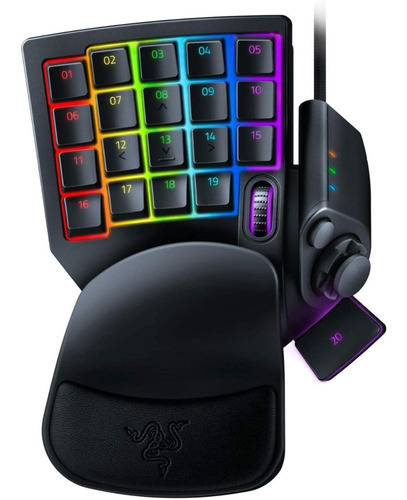 Teclado de una mano gamer Razer Tartarus Pro color classic black con luz RGB