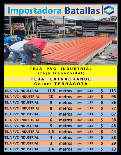 Trapezoidal Industrial Promoción Teja Española Tuberia  T3