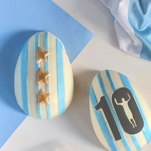 Imagen 2 de 6 de Set De 2 Moldes Placas Huevo Campeón Mundial Arg Parpen Prya