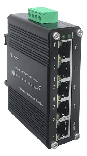 Interruptor Industrial Gigabit Ethernet Poe De 5 Puertos 10/