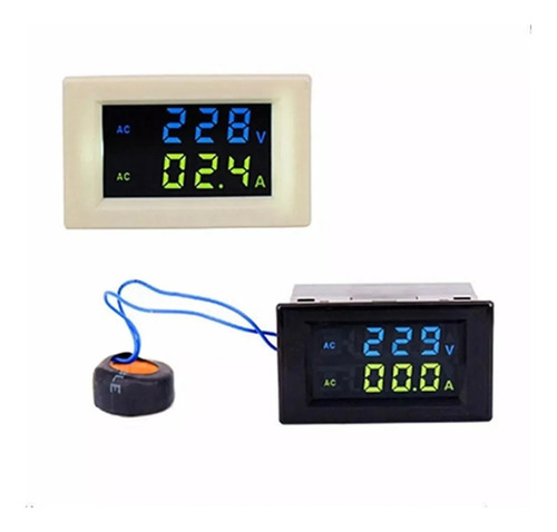 * Voltímetro Amperímetro Con Doble Pantalla Lcd Digital D85-