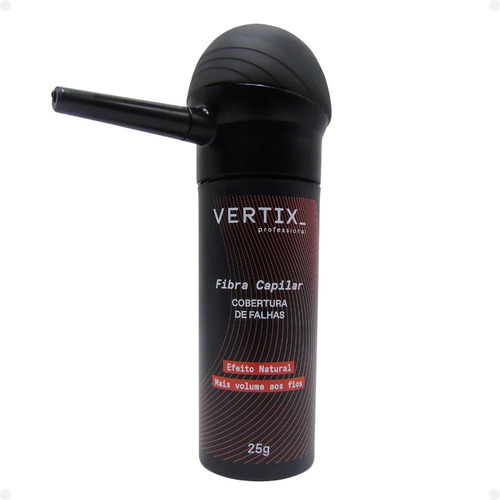 Kit Vertix: Fibra Capilar Preto E Aplicador