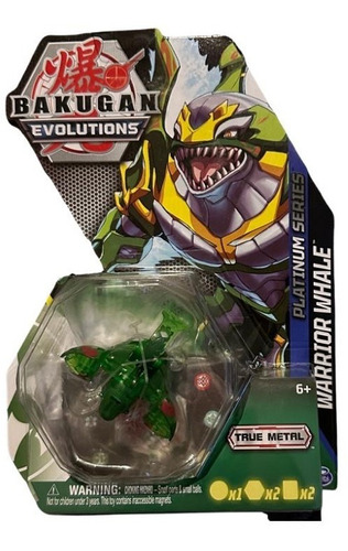 Bakugan Platinum Series S4 True Metal Figura Warrior Whale