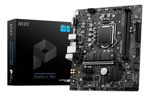 Placa Mãe Msi B560m-a Pro, Intel Lga 1200, Ddr4 Cor Preto