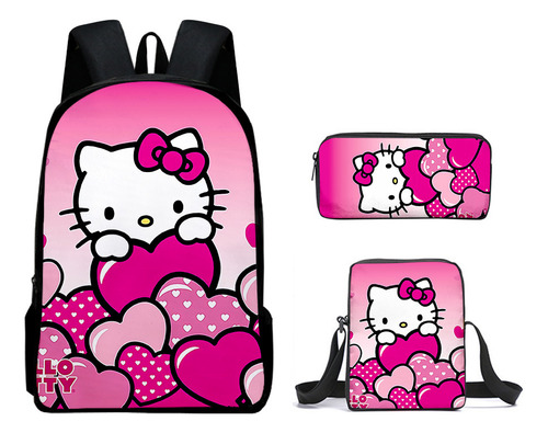 Nueva Hellokitty Cute Hello Kitty En 3d De Tres Piezas