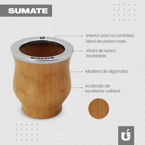 Mate Sumate De Algarrobo Más Bombilla Pico De Loro Premium