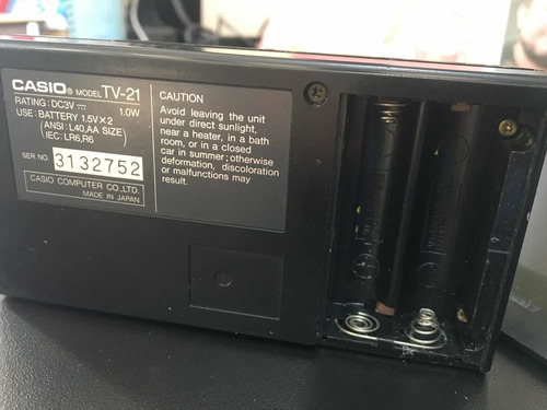 Imagem 4 de 4 de Tv Casio Portátil- Pocket Television 21