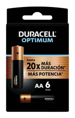 Duracell Alcalinas Optimum Aa 1.5v 6 Unidades