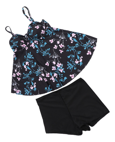 Vestido De Baño Estampado Con Tirantes Finos Elástico L