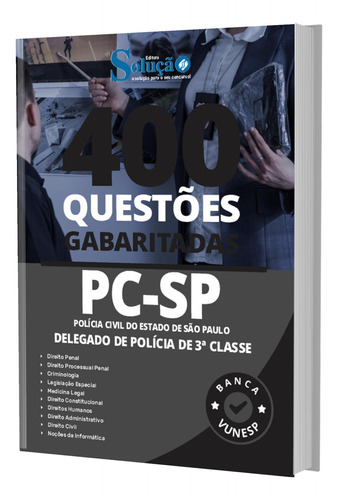 Caderno De Testes Pc Sp 2023 - Delegado De Polícia 3 Classe
