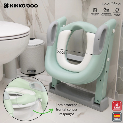 Troninho Redutor Assento 2 Em 1 Com Escada Lea Grey Kb