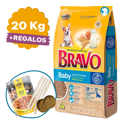 Comida Perro Cachorro Bravo Baby 20 Kg + Regalo + Envío