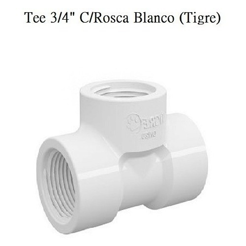 Tee 3/4  Con Rosca Blanco ( X 3 Unidades)