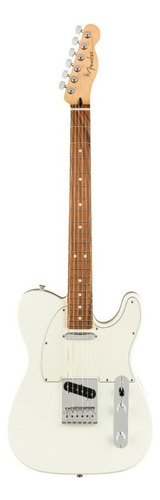 Guitarra eléctrica Fender Player Telecaster de aliso polar white brillante con diapasón de granadillo brasileño