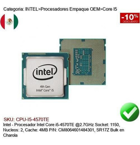Cpu Intel I5 4570te 2 7ghz 1150 C2 4mb Cm Sr17z Mercado Libre Cpu Intel I5 4570te 2 7ghz 1150 C2 4mb Cm Sr17z Mercado Libre
