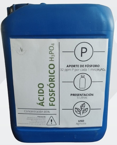 Acido Fosforico Al 85% Hidroponia 5 Litros