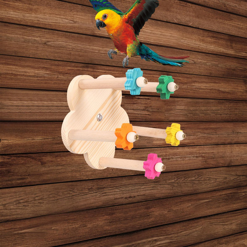 Juguete De Percha Giratoria Para Pájaros, Accesorio Para