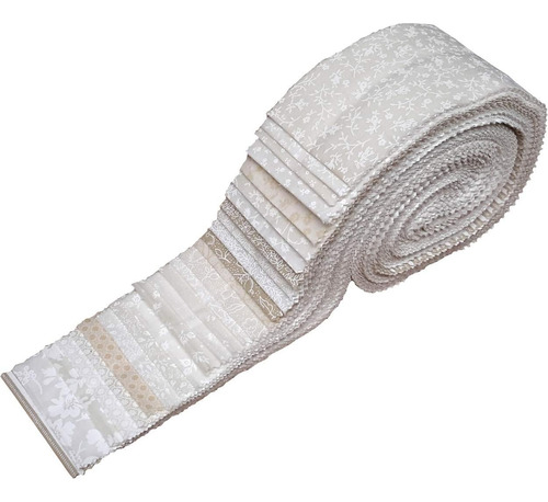 Tiras De Patchwork Neutrales De 6,35 Cm, 40 Tiras Precortada