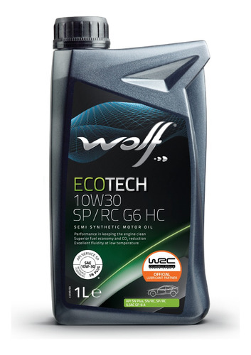 Aceite Wolf Ecotech 10w30 Sp/rc G6 Semi-sintetico - 1l