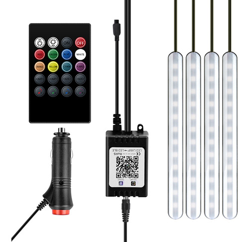 Car Rgb Led Tira De Luz Atmosfera Pie Ambiental Light Ap