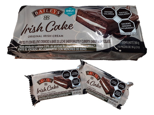 Chocolate Baileys Irish Cake (10 Pastelitos Piezas De 39 Gr)