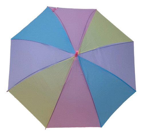 Paraguas Colores Pastel Niños Y Adolescentes 90cm Diametro.