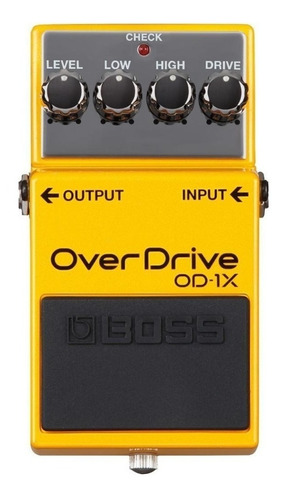 Pedal de efectos Boss OverDrive OD-1X amarillo