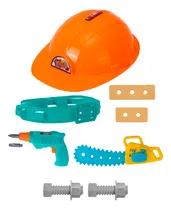 Comprar Set Herramientas Construccion Casco Y Taladro Juguete Niños