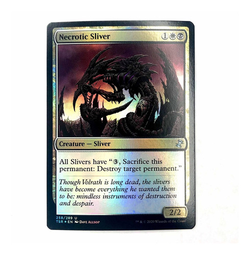 Necrotic Sliver Foil - Carta Original De Magic The Gathering