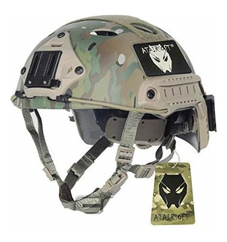 Atairsoft Pj Type Casco Táctico Rápido Ajustable Con Riele