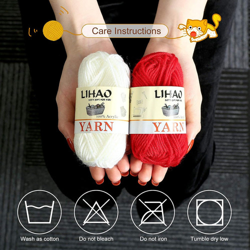 Lihao 12 Mini Madejas De Hilo Para Tejer Crochet...