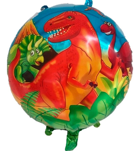 Globo Metalizado Dinosaurio 18 Pulgadas Pack X 4 Unidade