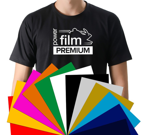 Filme De Recorte Power Film Premium 12 Cores - 12 Folhas A3