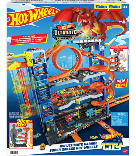 Mega Pista Carritos Hot Wheels Super Garage 2023 Dragon 90cm