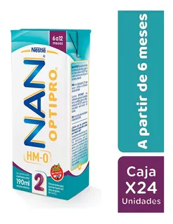 Nan 2 Optipro Leche De Formula X 190 Ml Pack 24 Unidades