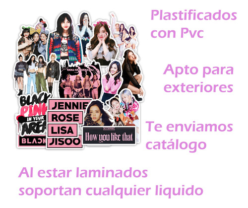 Stickers Blackpink Lisa Jennie 30 Unidades 4x4 Cm Pvc