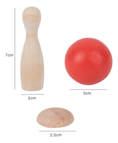 Wood Kids Bowling Toy Family Game Prop Desarrollo Temprano