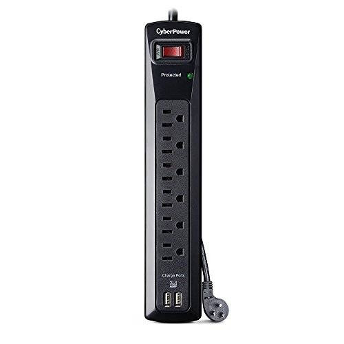 Surge Protector Enchufes 6-ac Cyberpower Csp604u Con 2 Puert