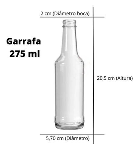 25 Garrafa Vidro Ice 275 Ml Frasco Original
