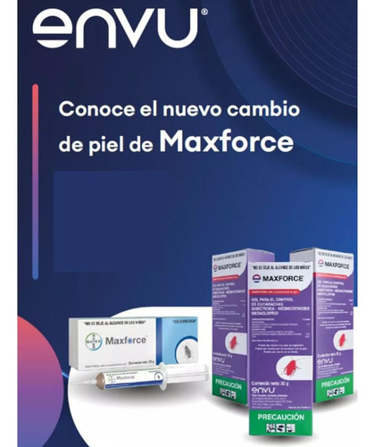 5 Pzs Jeringa Bayer Maxforce 30g Gel Mata Cucarachas
