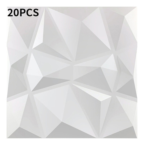 Panel Decorativo 3d 30x30 Cm Paquete 20pz Pared Blanca